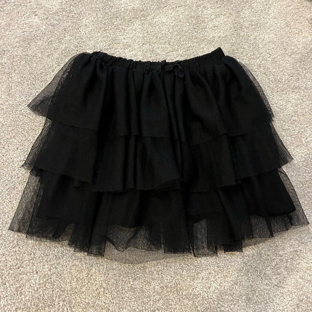 Zara Black Layered Tulle Skirt